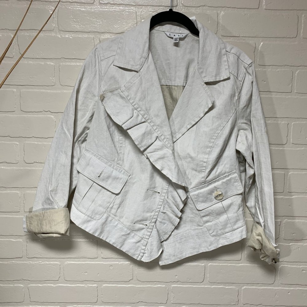 NWT Cabi Waxed Linen Jacket, Size Medium